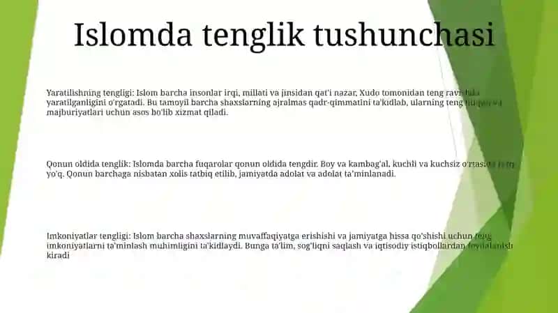 Islomda Ijtimoiy Tenglik Va Adolat 2
