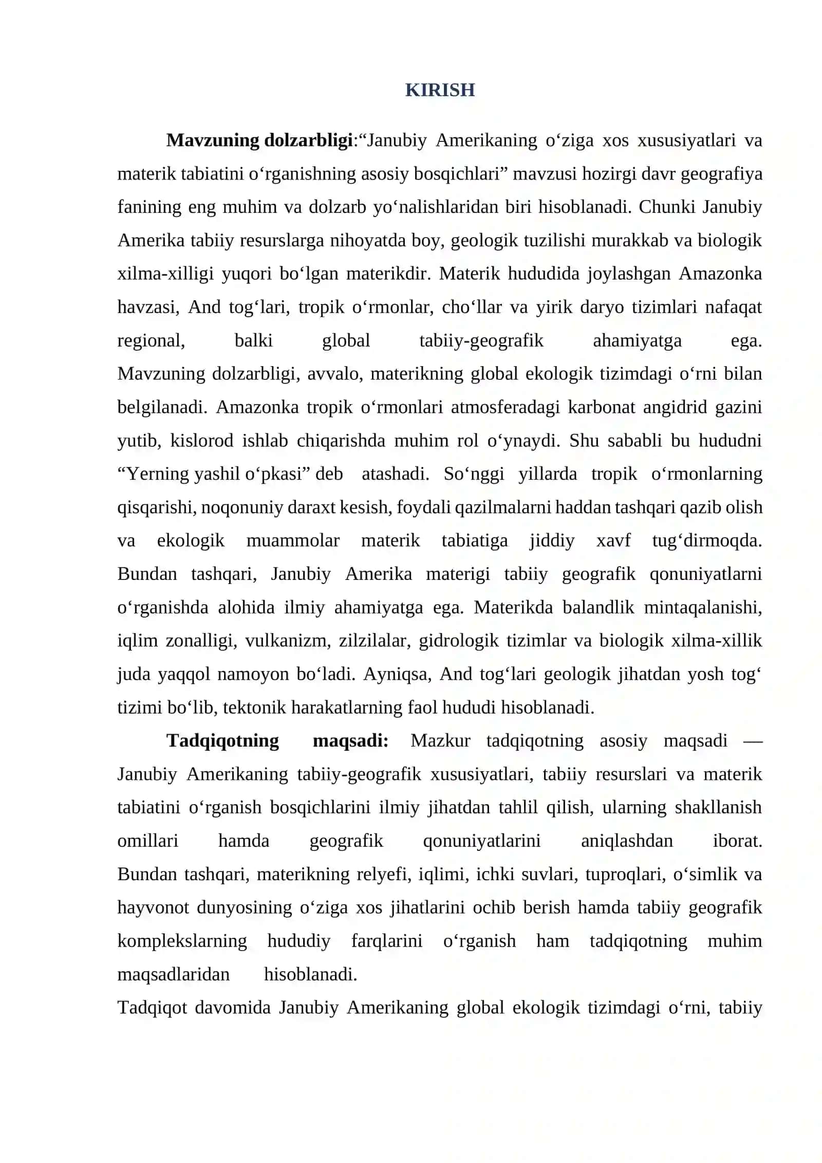 Janubiy Amerikaning tabiiy-geografik xususiyatlari 2