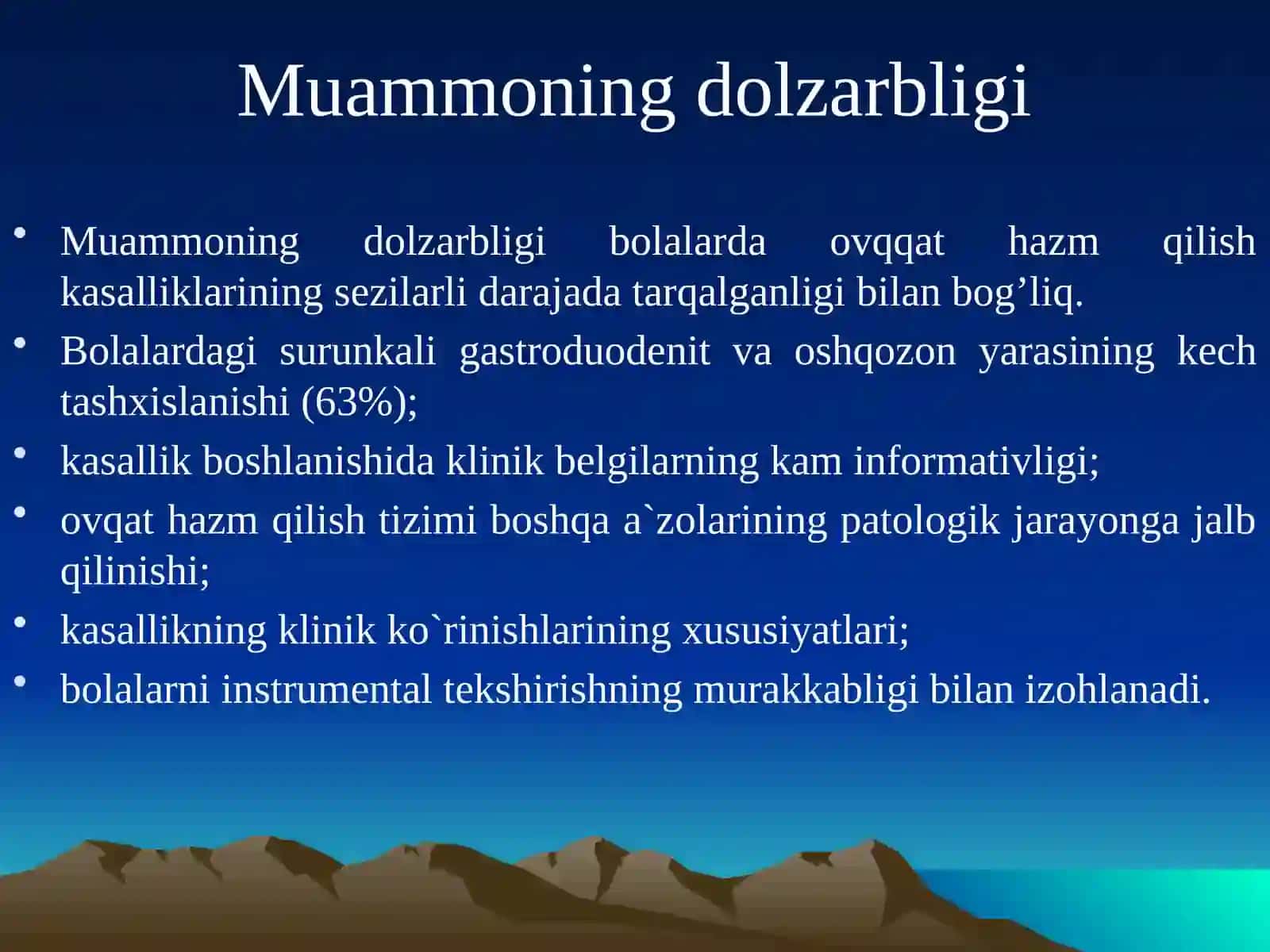 Bolalarda ovqat hazm qilish tizimi 2