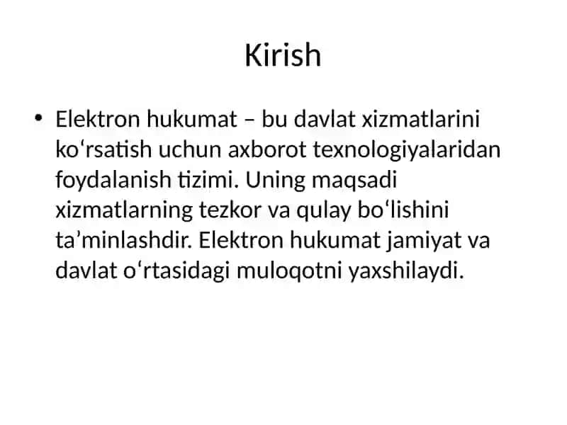 Elektron Hukumat Tizimi Arxitekturasi 2