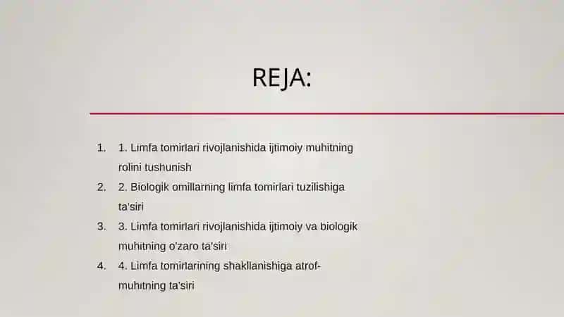 Limfa tomirlarining taraqqiyoti va tuzilishiga ijtimoiy va biologik muhitlar ta'siri 2