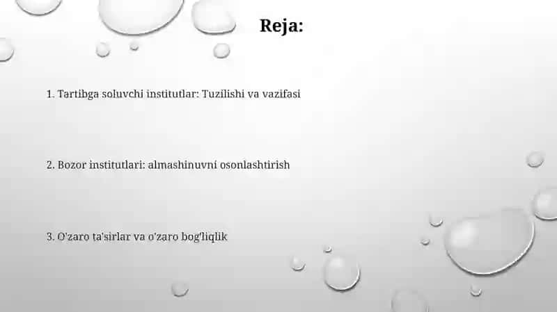 Tartibga soluvchi va Bozor Instituti O'rtasidagi O'zaro Hamkorlik 2