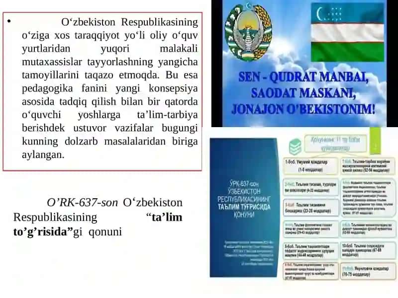 Oʻzbekiston Respublikasida taʼlim tizimini rivojlantirishning konseptual asoslari 2