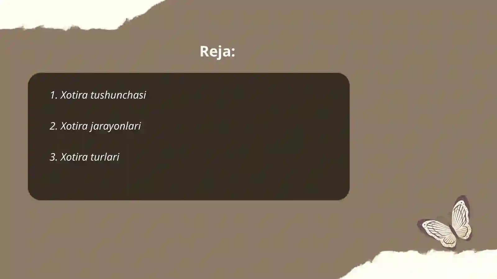 Xotira jarayonlari va turlari 2
