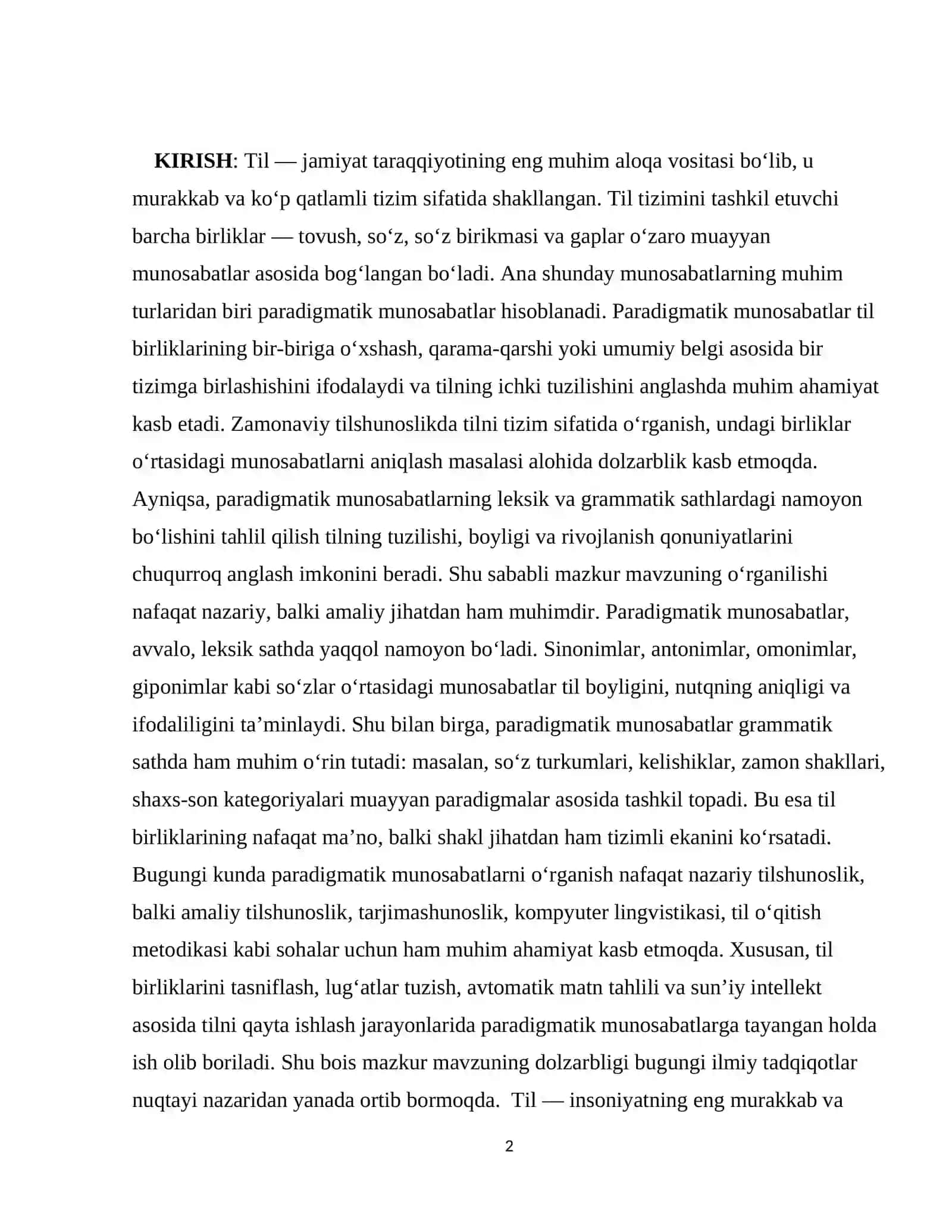 Til sathlarida paradigmatik munosabatlar 2