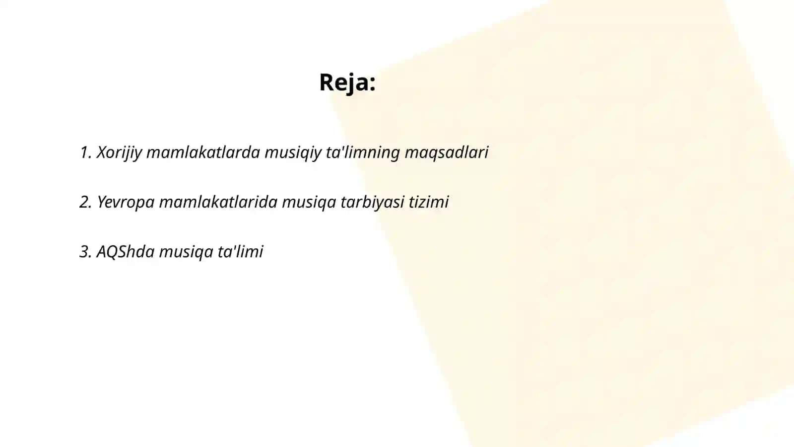 Xorijiy mamlakatlarda musiqa tarbiya tizimi 2