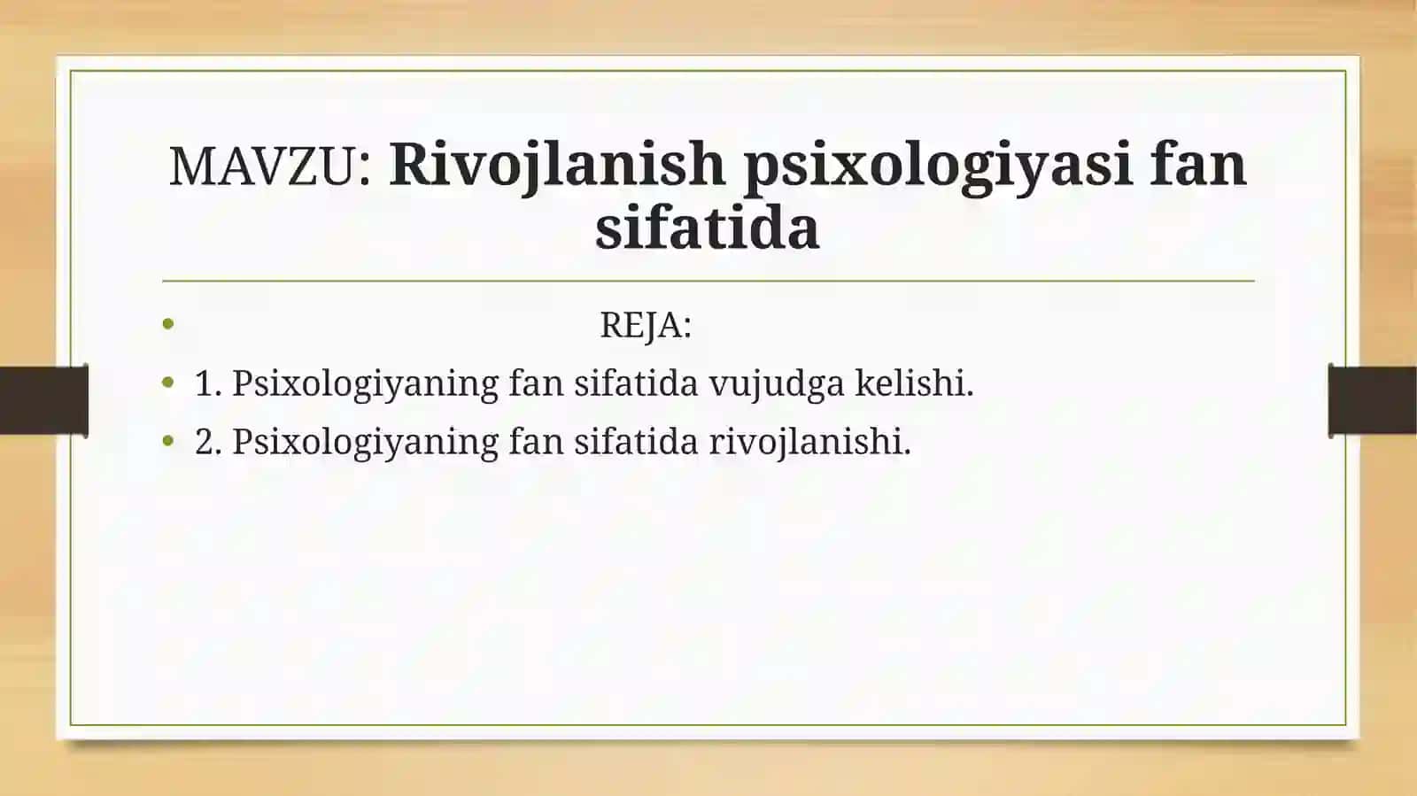 Rivojlanish psixologiyasi va Pedagogik psixologiyasi 2