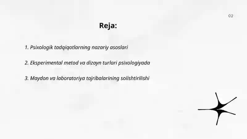 Psixologiyaning ilmiy tadqiqot metodlari 2