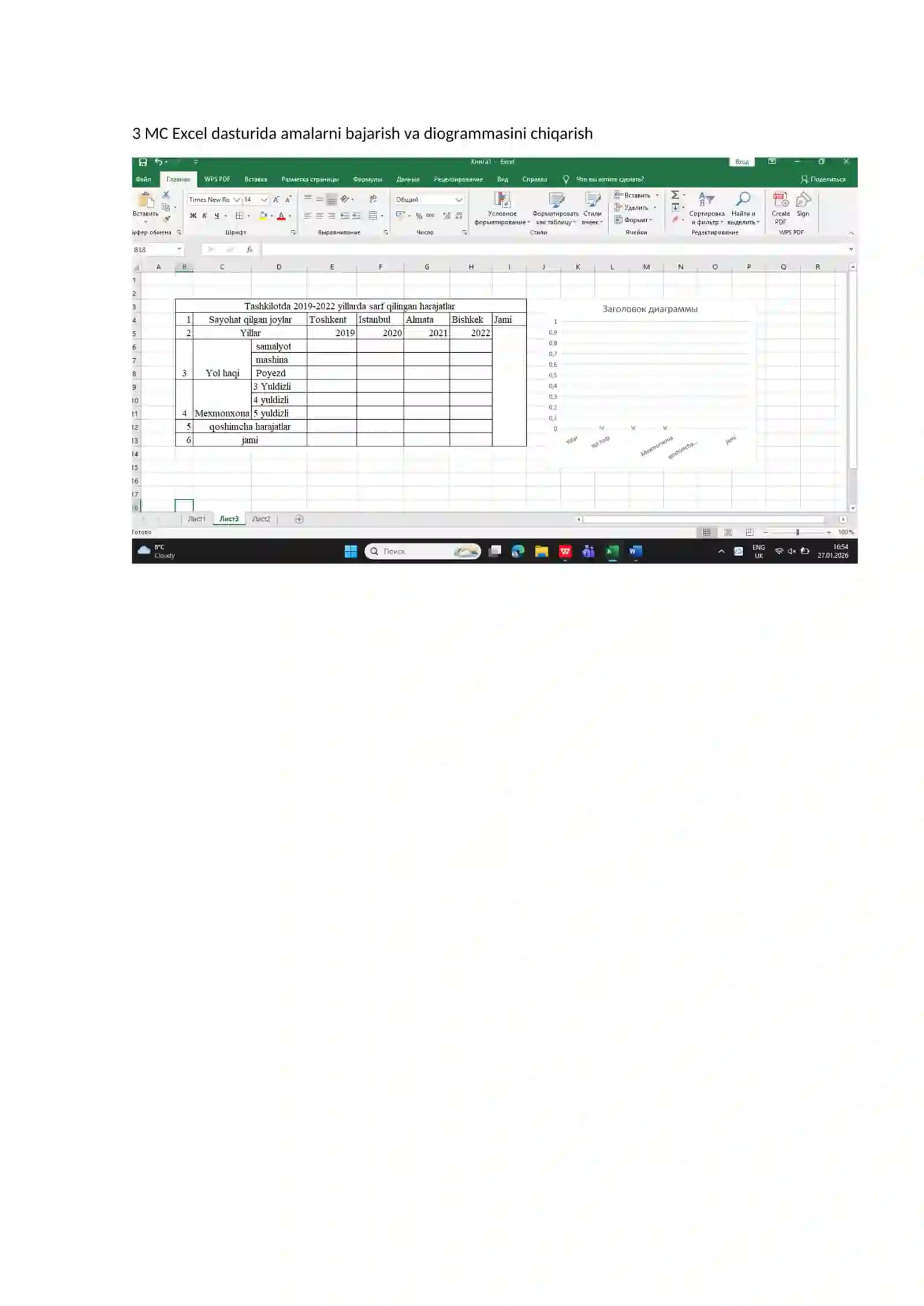 MC Excel dasturida amalarni bajarish va diogrammasini chiqarish 2