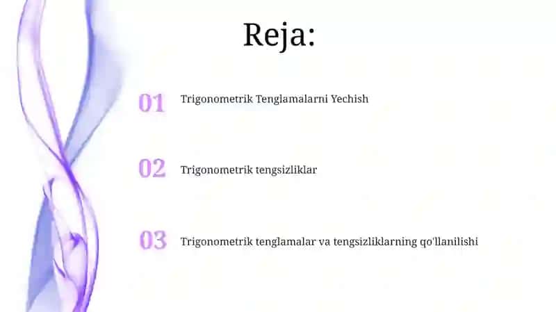 Trigonometrik Tenglamalarni Yechish 2