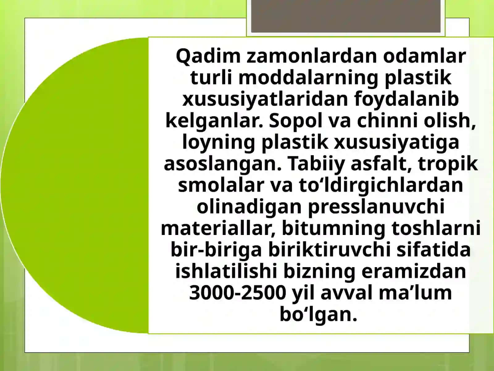 PLASTIK MASSALAR ODDIY, MURAKKAB, TO‘LDIRGICHLAR, STABLIZATORLAR, KATALIZATORLAR 2
