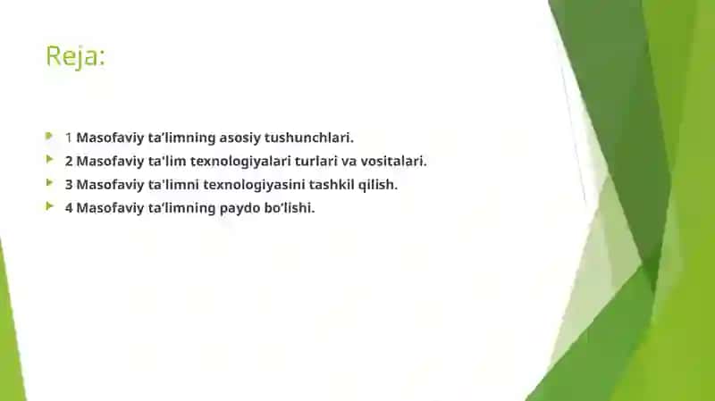 Masofaviy ta’lim texnologiyasi 2