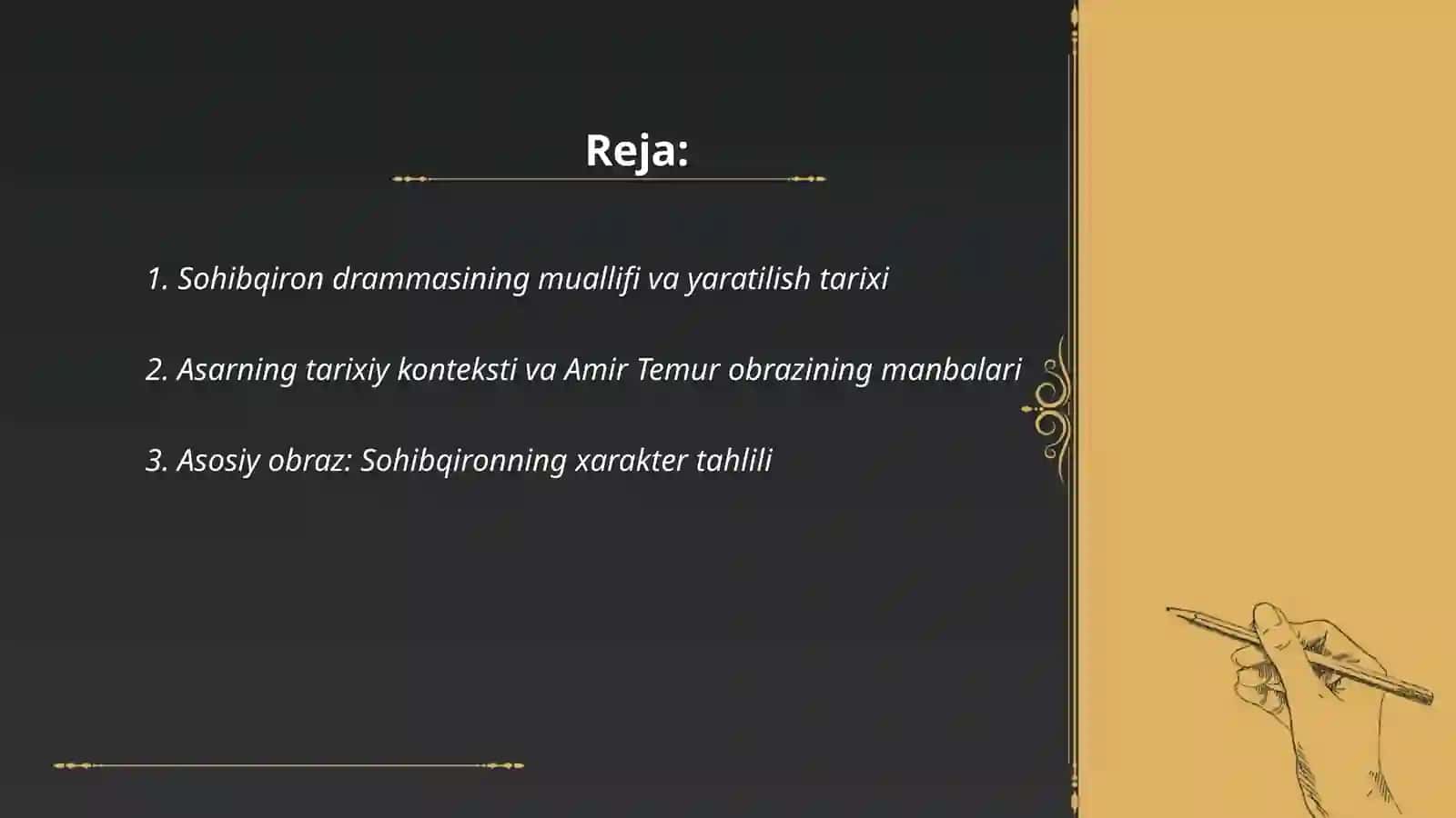 Sohibqiron drammasi 2