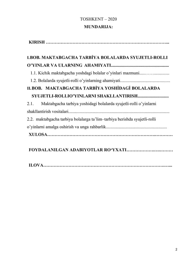 Maktabgacha tarbiya yoshidagi bolalarda xotirani rivojlanishida syujetli-rolli o‘yinlarning ta’siri 2
