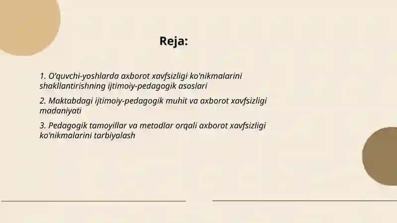 Oʻquvchi-yoshlarda axborot xavfsizligi ko'nikmalarini shakllantirishning ijtimoiy-pedagogik mohiyati 2