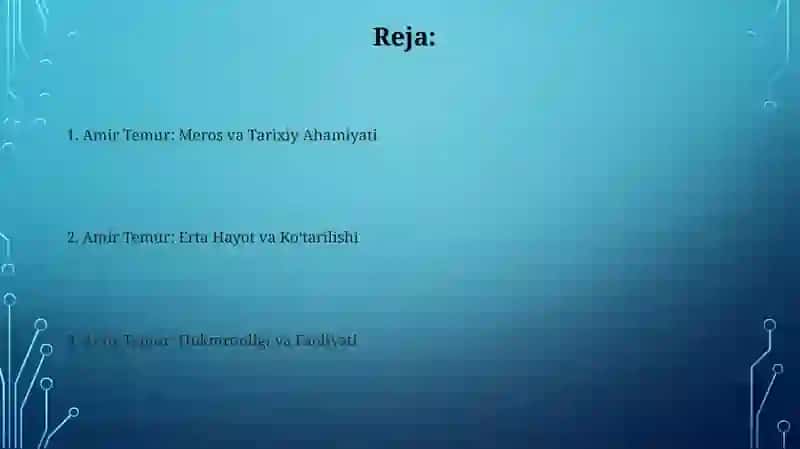 Amir Temur hayoti va faoliyati 2