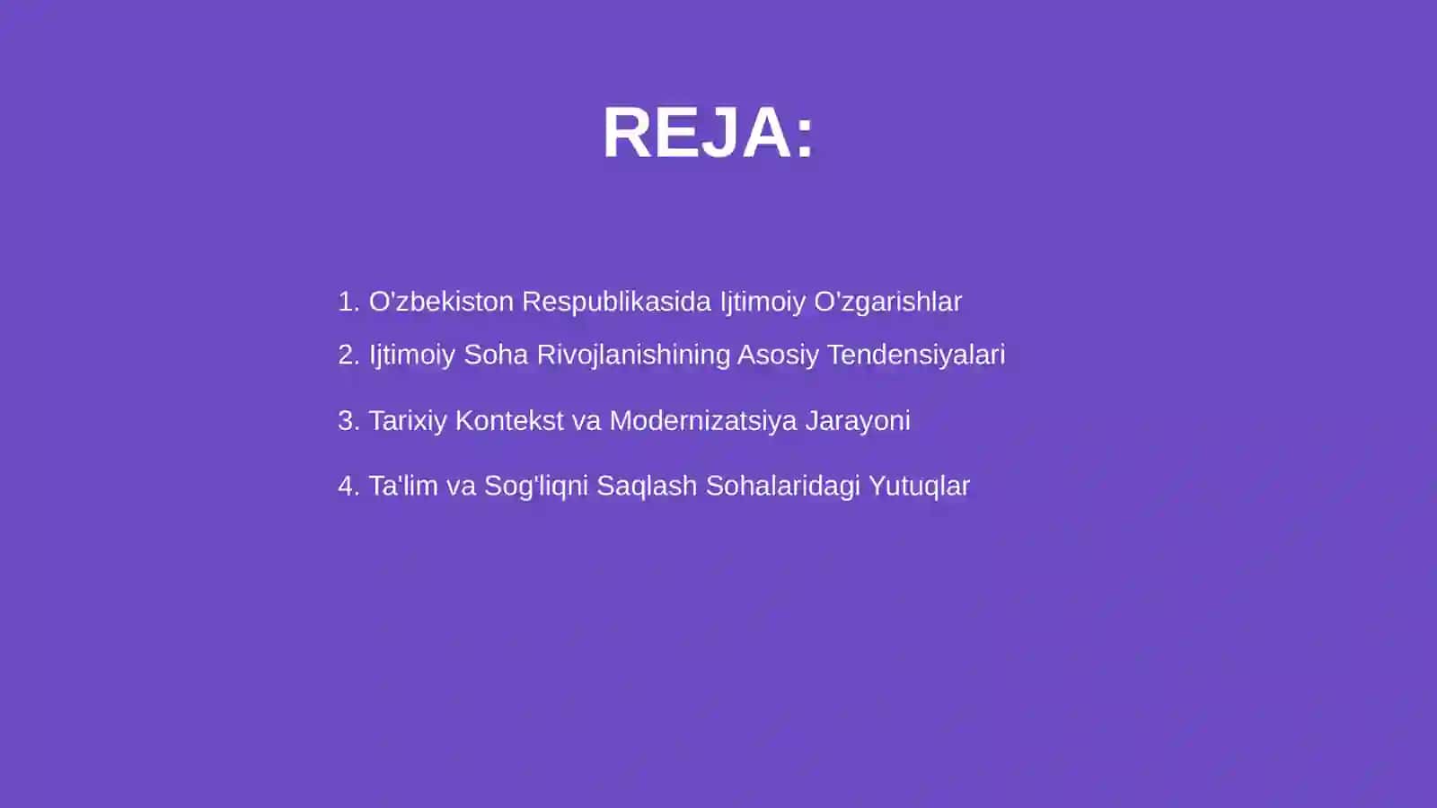 O'zbekiston Respublikasida ijtimoiy ozgarishlar 2