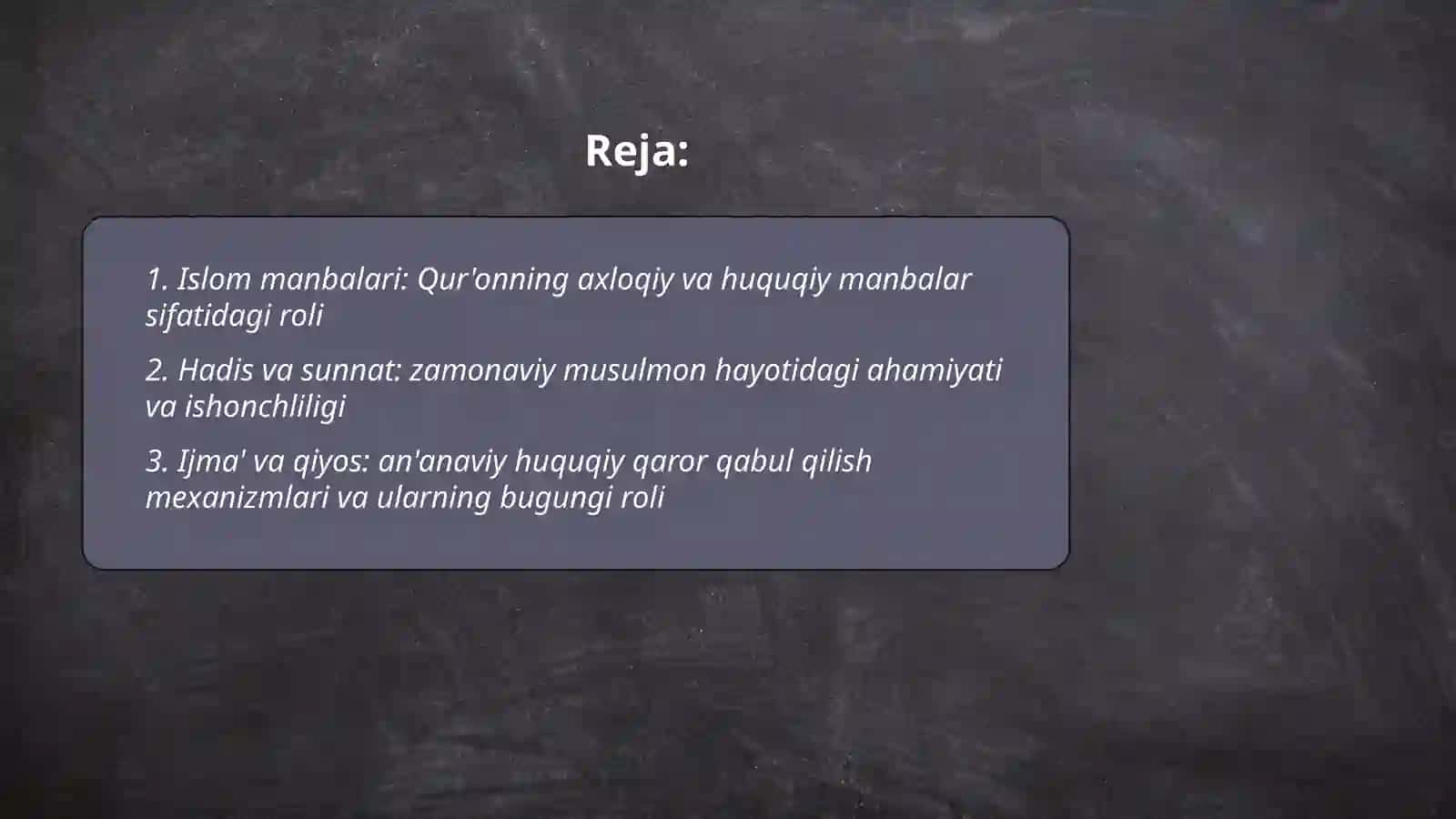 Islom dini manbalari, aqidaviy maktablari va ularni bugungi kundagi ahamiyati 2