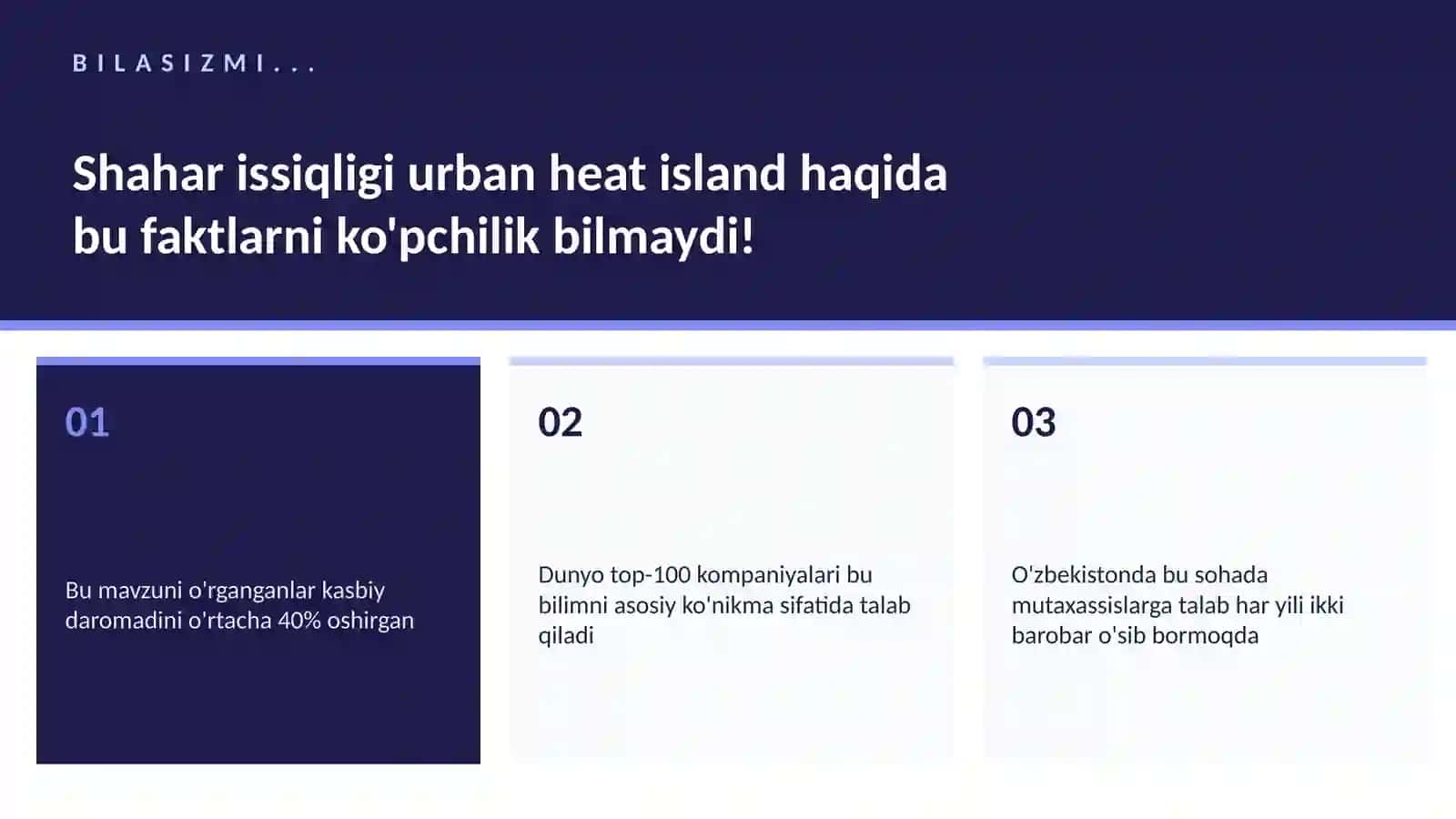 Shahar issiqligi urban heat island 2