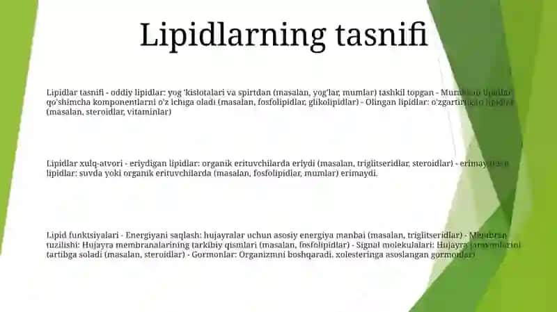 Lipidlar. Sovunlanadigan Va Sovunlanmaydigan Lipidlar 2