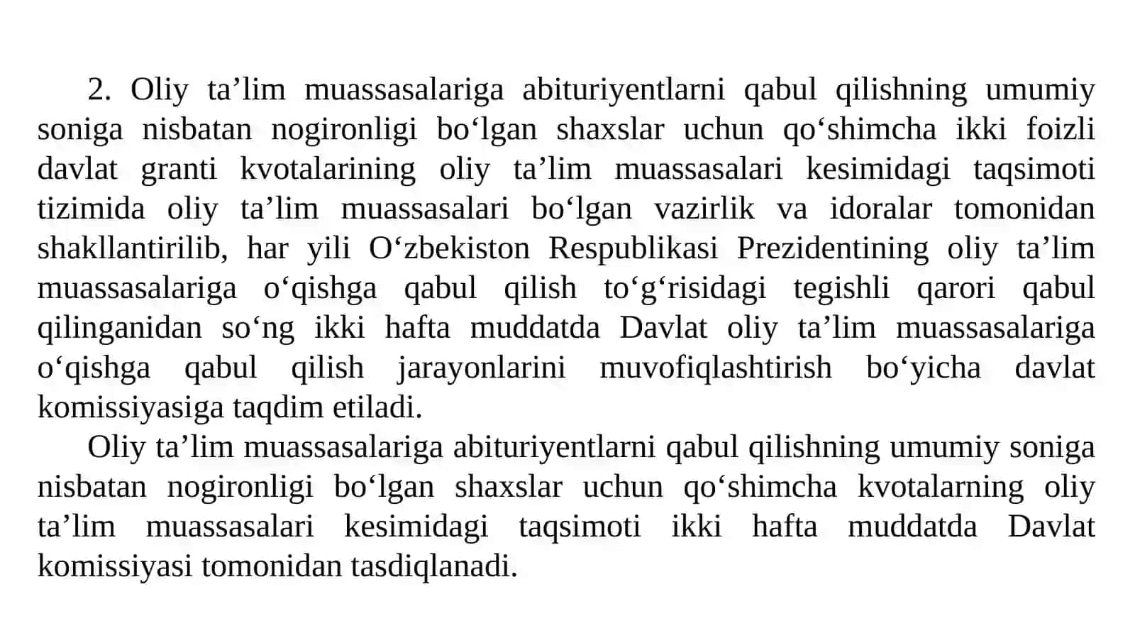O‘rta maxsus, kasb-hunarga yo`naltirish va oliy o‘quv yurtlarida inklyuziv ta’lim 2