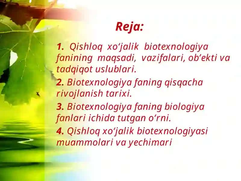 Qishloqxo‘jalik biotexnologiyasi 2
