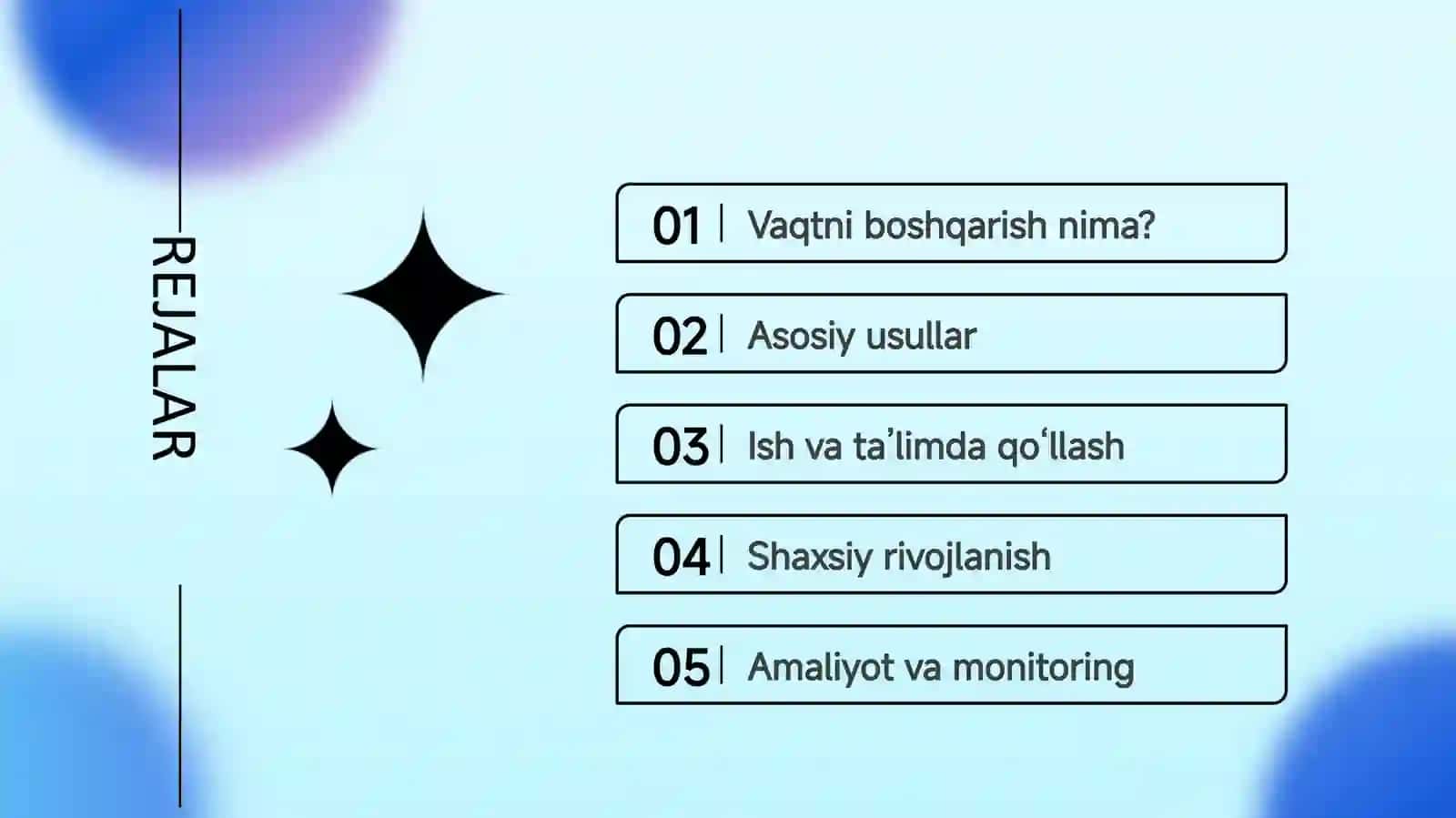 Vaqtni boshqarish: rivojlantirish yoʻllari 2
