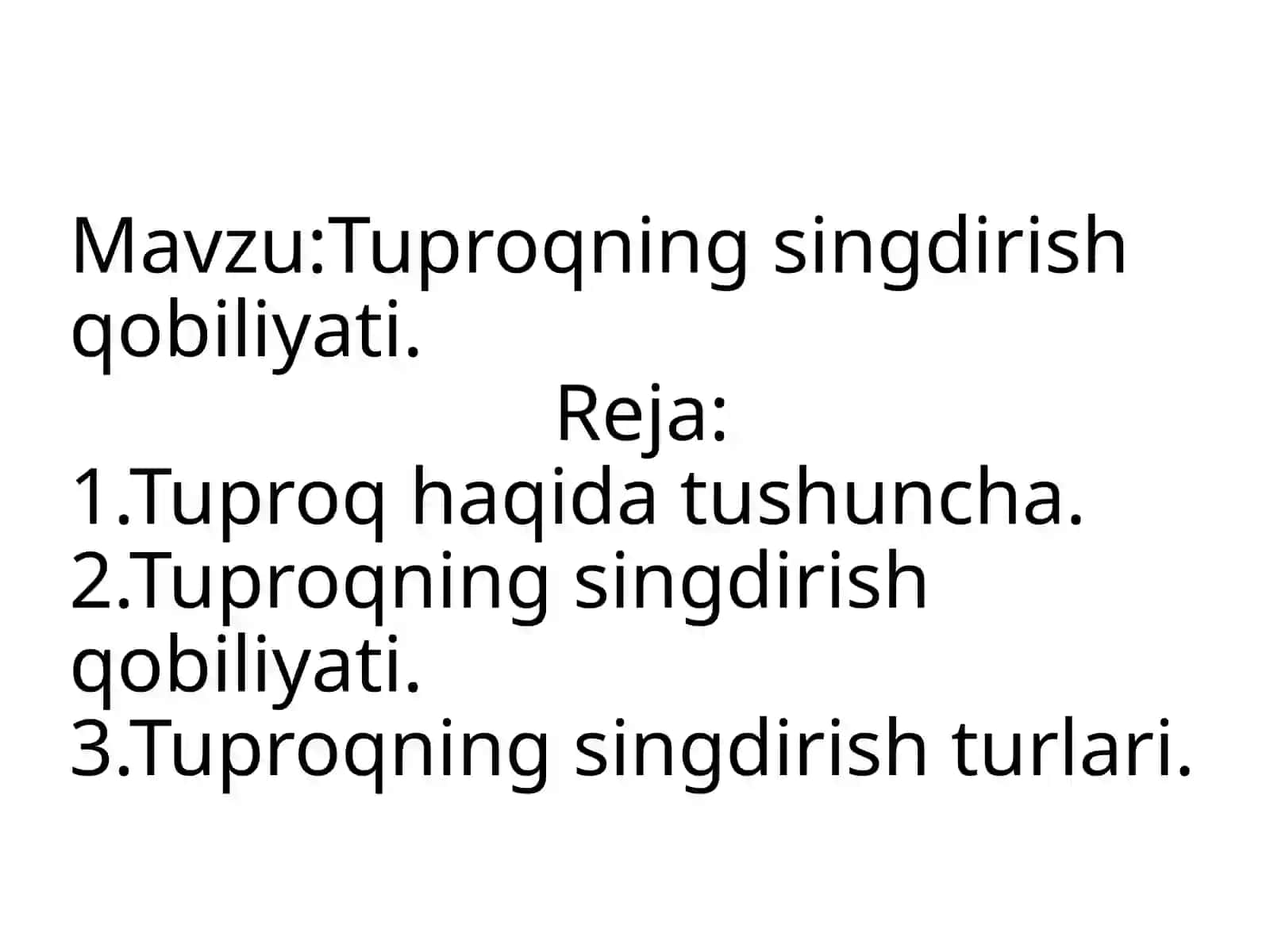Tuproqshunoslik ta'limi 2
