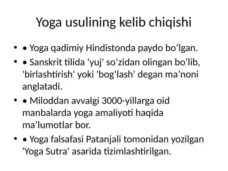 Yoga usuli 2
