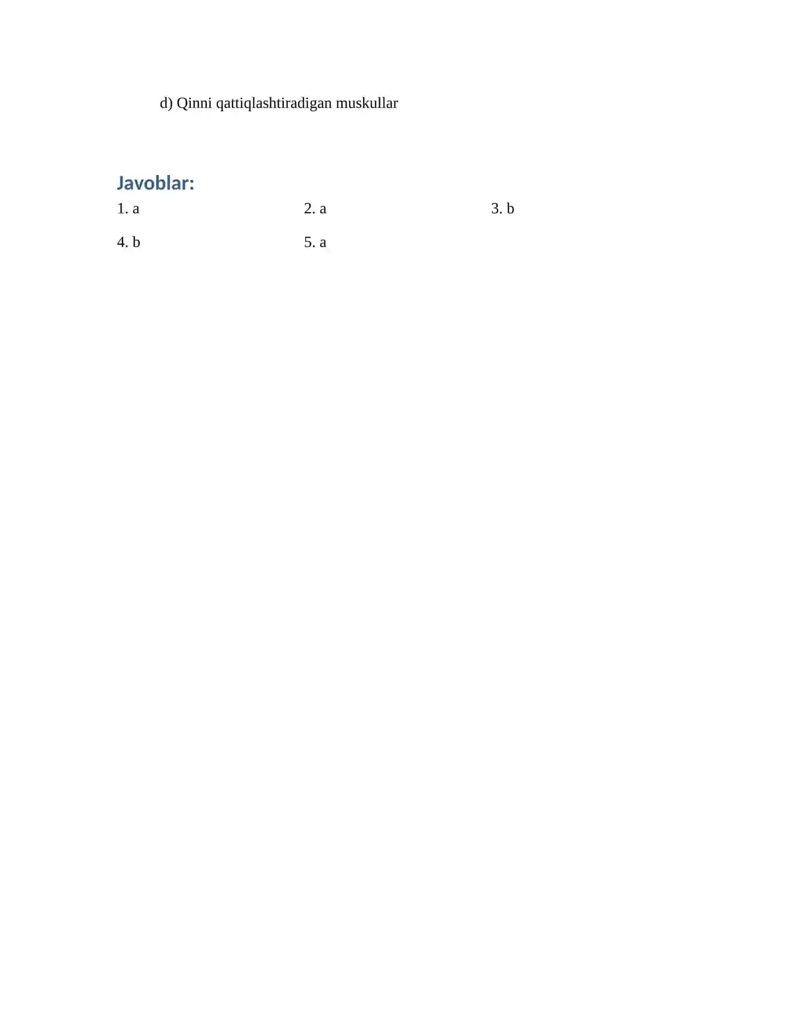 Tashqi va ichki qovurgʻalararo muskullar va diafragma muskuli fiziologiyasi 2