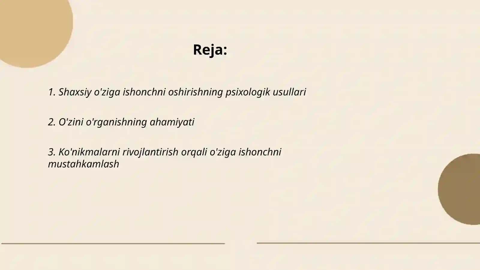 Shaxsiy o'ziga ishonchni oshirishning psixologik usullari 2
