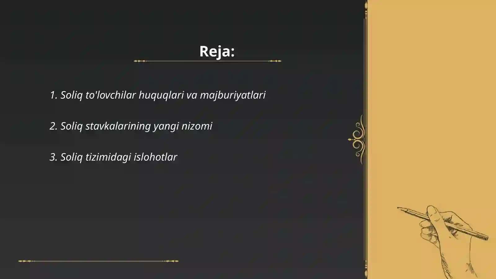 O'zbekistonning yangi soliq siyosati 2