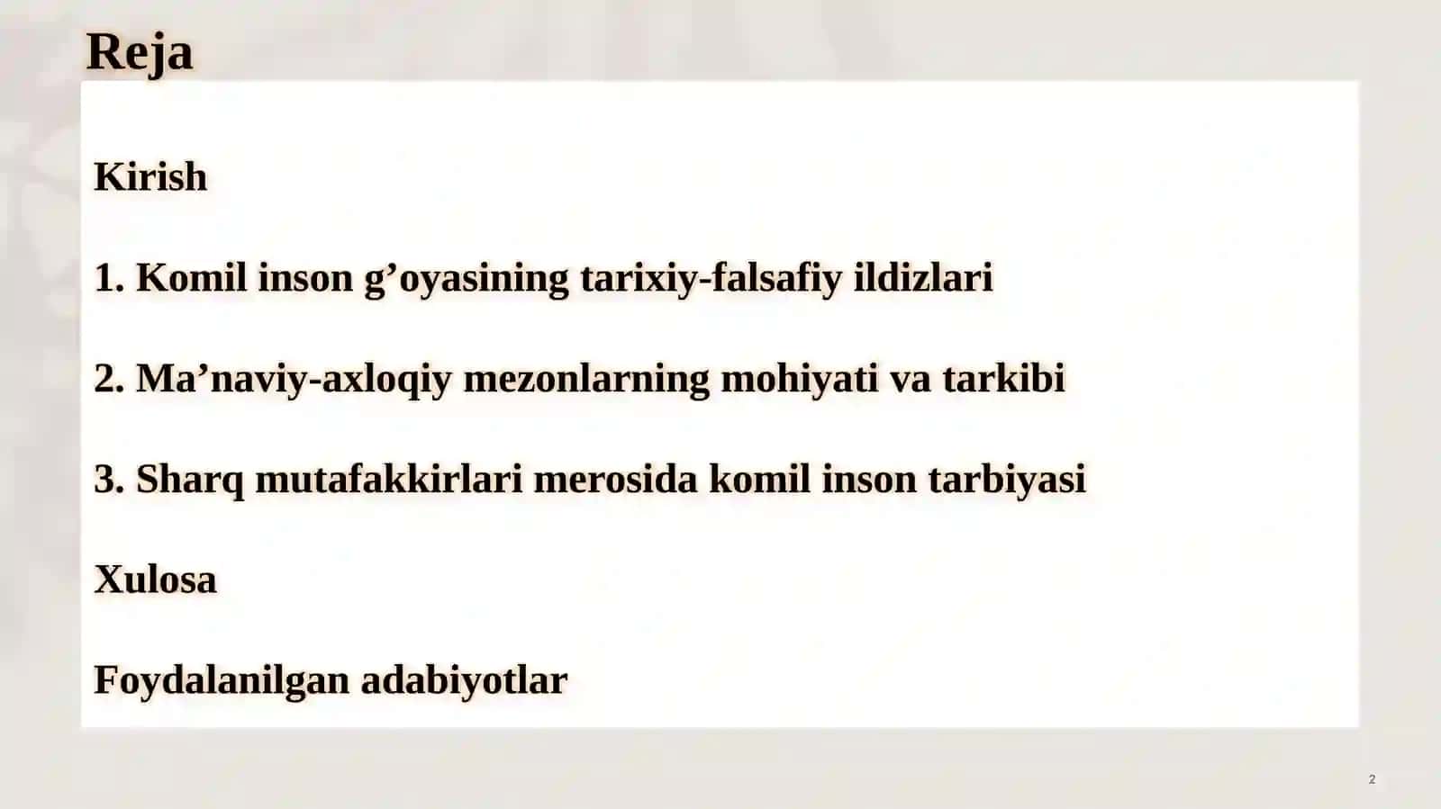 Komil inson tarbiyasida ma’naviy-axloqiy mezonlar 2