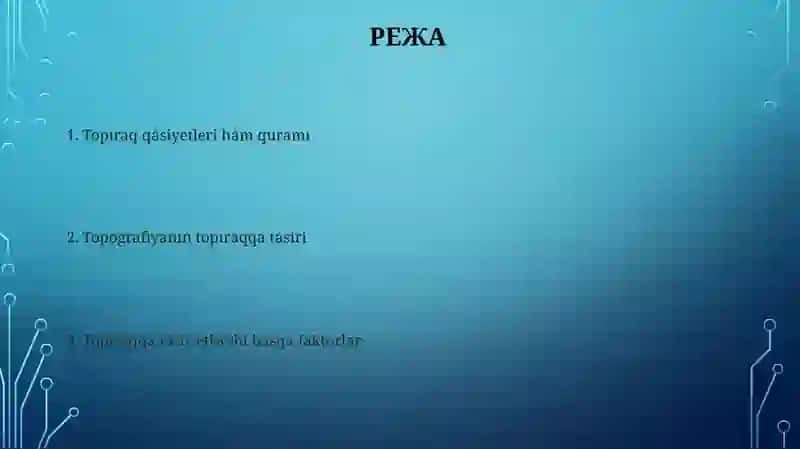 Topiraq ha'm topografiyaliq faktorlar 2