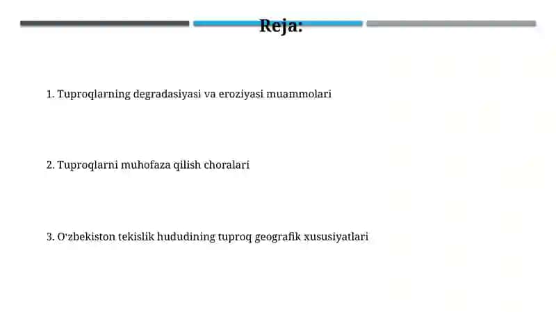 Tuproqlarning degradasiyasi va eroziyasi muammolari 2
