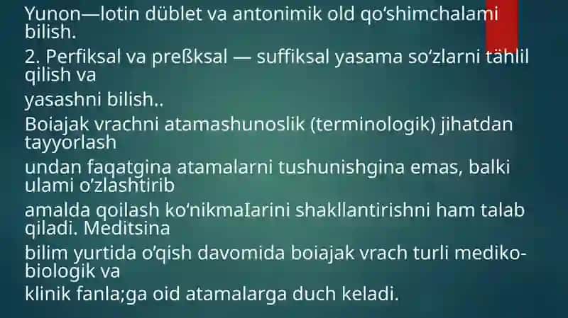 Lotin tili gaplarining strukturasi 2