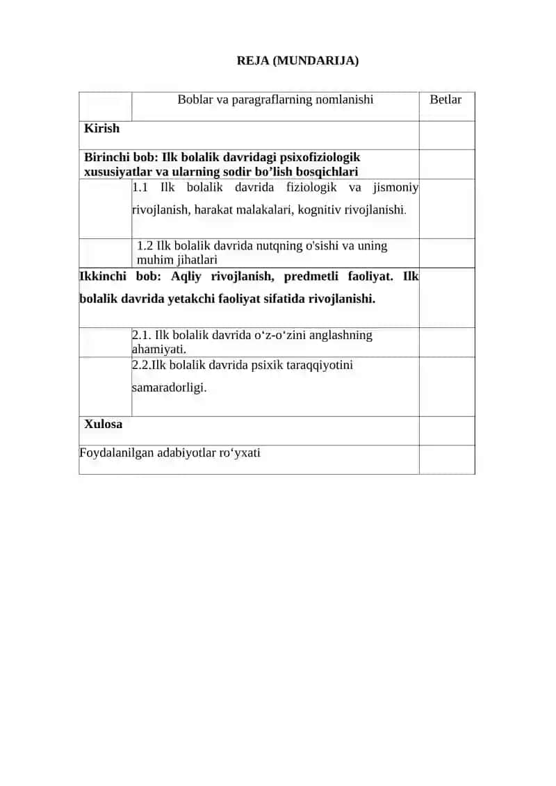 "ILK BOLALIK DAVRI PSIXOLOGIYASI" 2