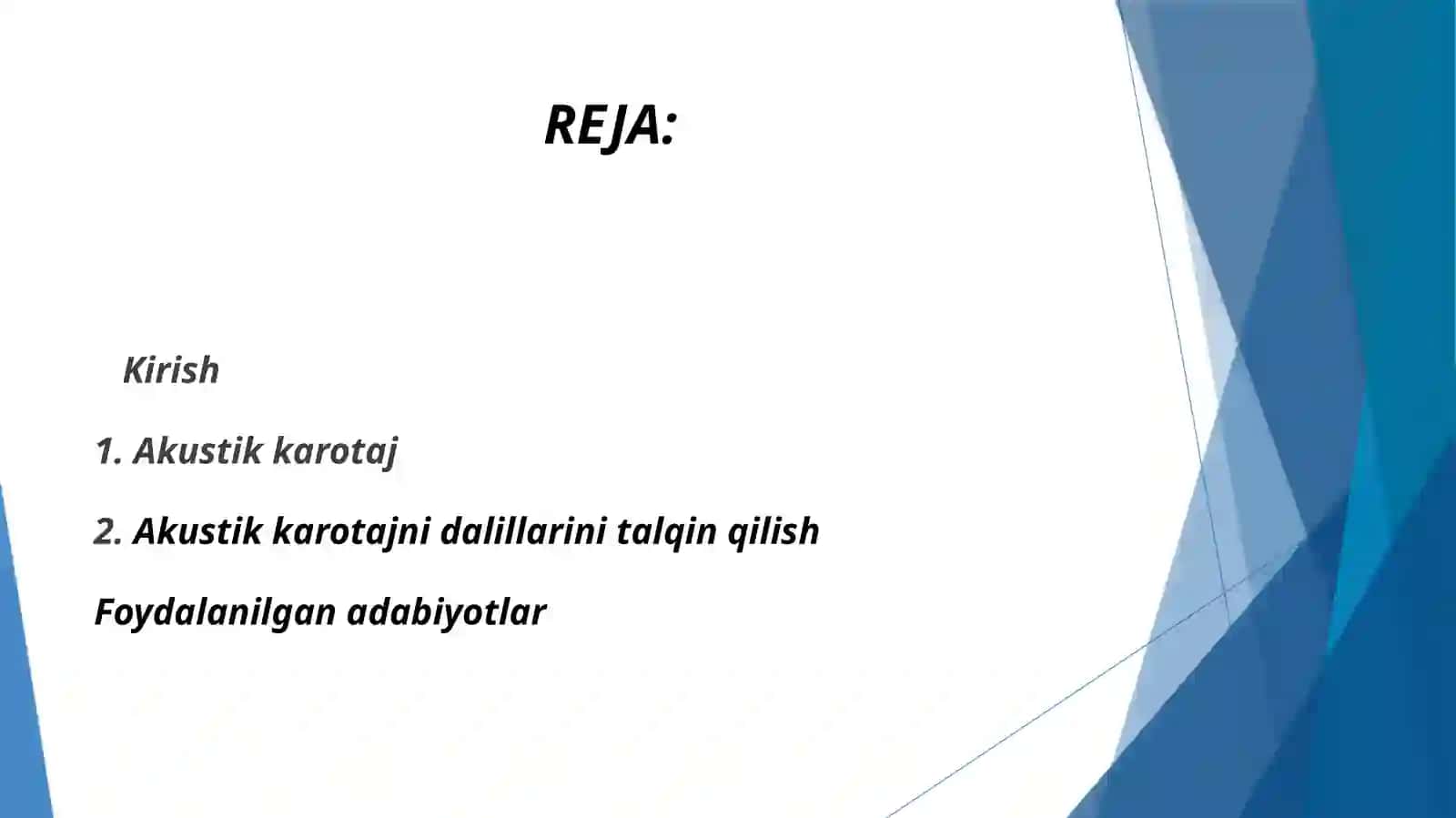 QUDUQLARDA GEOFIZIK TADQIQODLAR 2