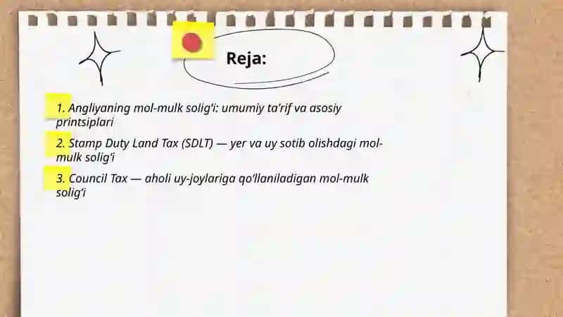 Angliyaning mol mulk soligʻi 2