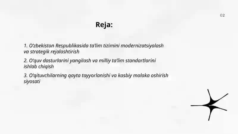 Oʻzbekiston respublikasida taʼlim sohasidagi islohotlar 2