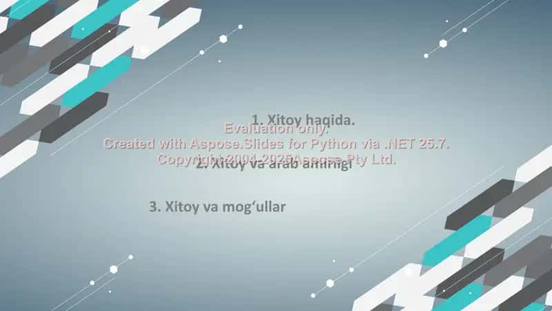 Markaziy Osiyo xalqlari va Xitoy munosabatlari 2