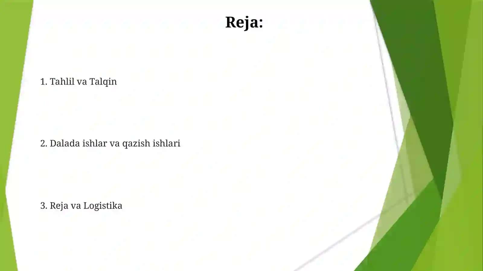 Arxeologik qidiruv va joy tanlash 2