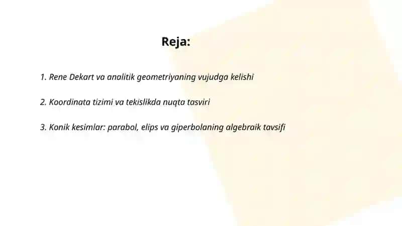 Analitik geometriya va differensial hisob 2
