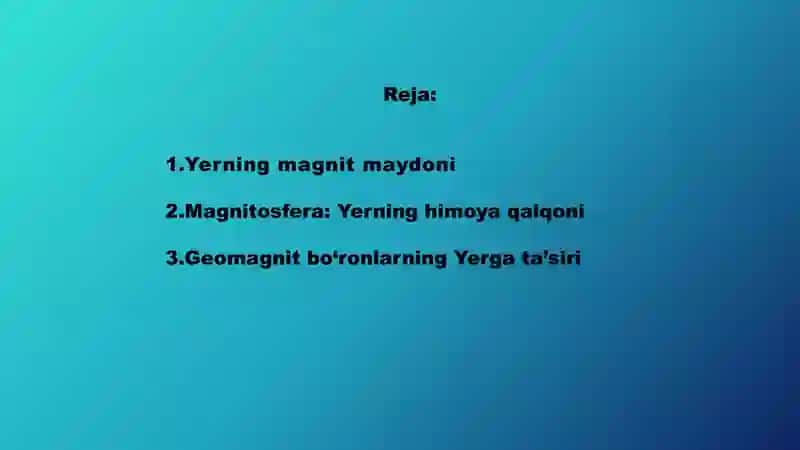 Magnetomateriya: Yer magnit maydoni va uning o'zgaruvchanligi 2