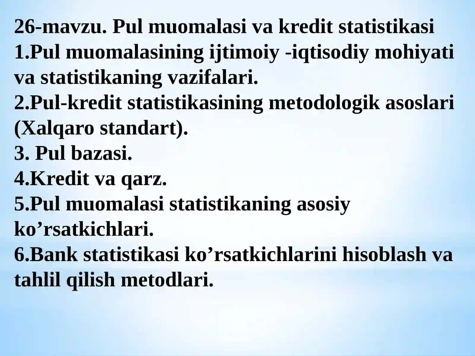 26-mavzu.Pulmuomalasivakreditstatistikasi 2