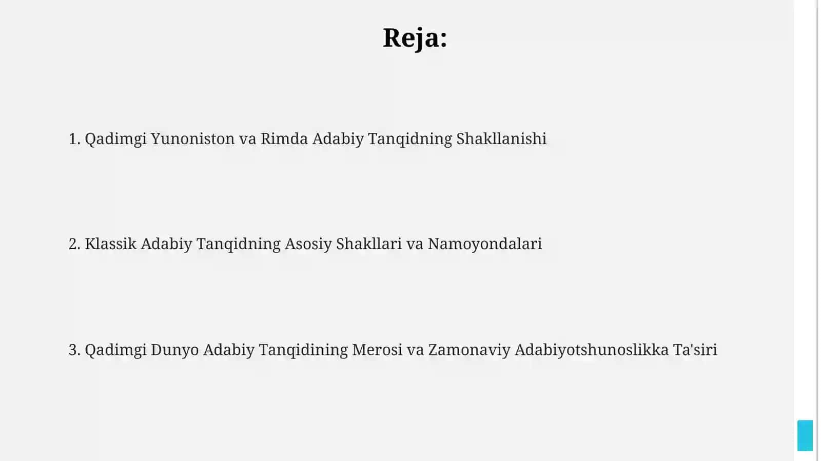 G’arb mumtoz adabiyotida adabiy-tanqidiy qarashlar taraqqiyoti 2
