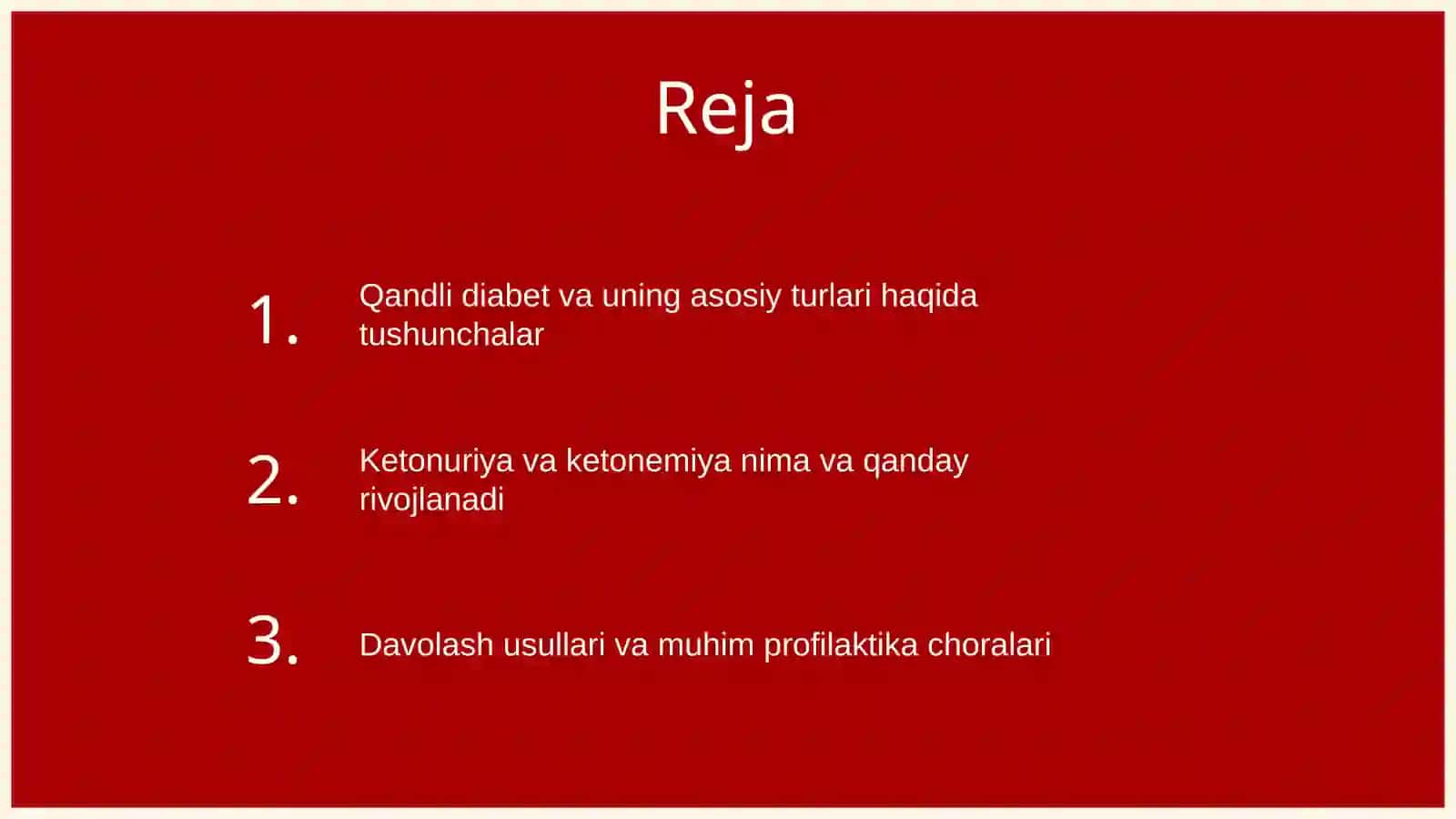 Qandli diabet va ochlikni ketonuriya va ketonemiya 2
