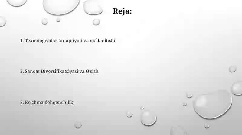 Mustaqillik yillarida qishloq xo'jaligi va sanoat sohasidagi o'zgarishlar 2