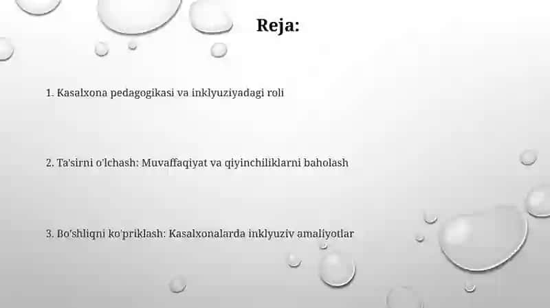 Gospital pedagogikasi va inklyuziyaning ajralmas qismi 2