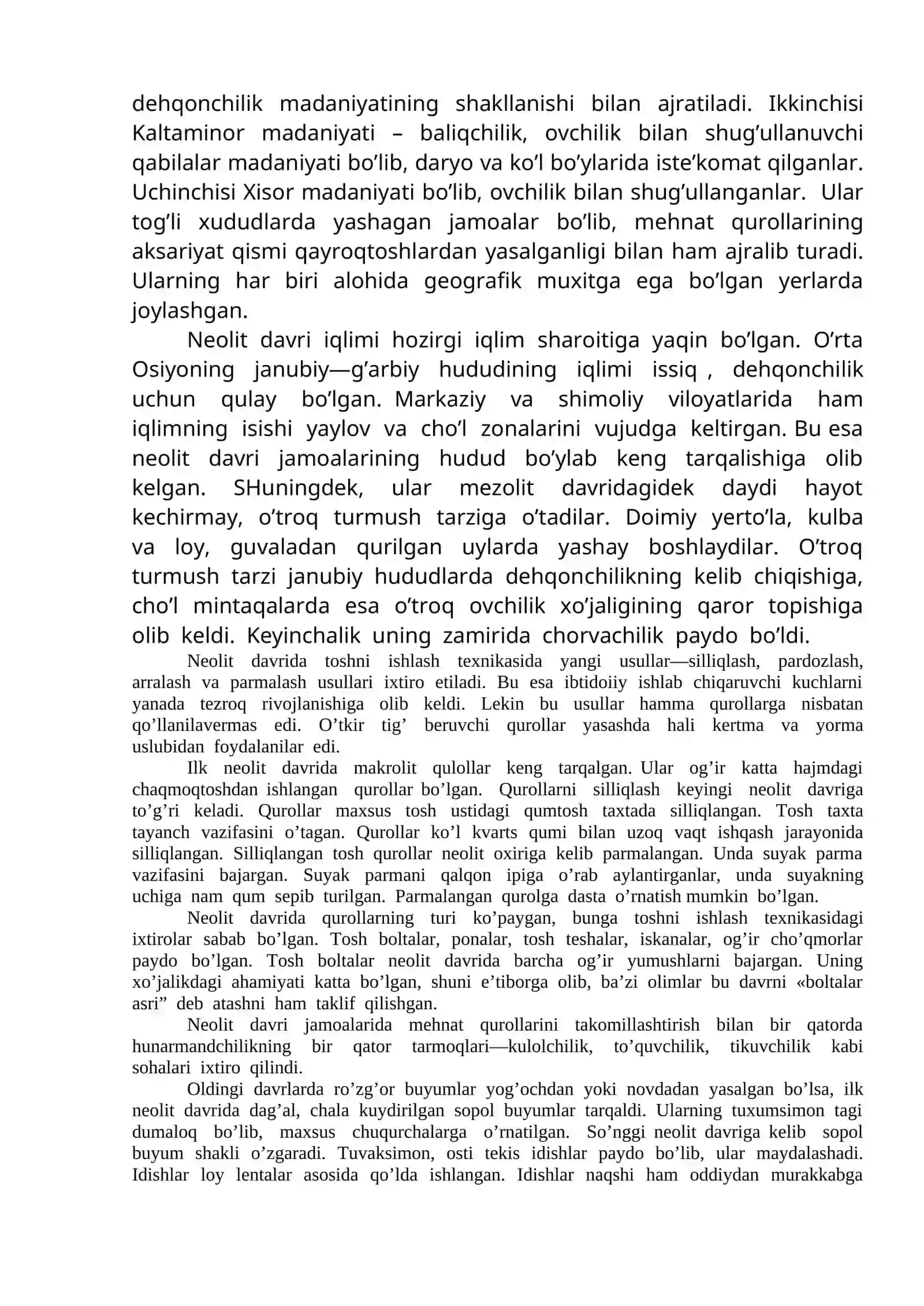 Neolit davri va uning o’rganilishi 2